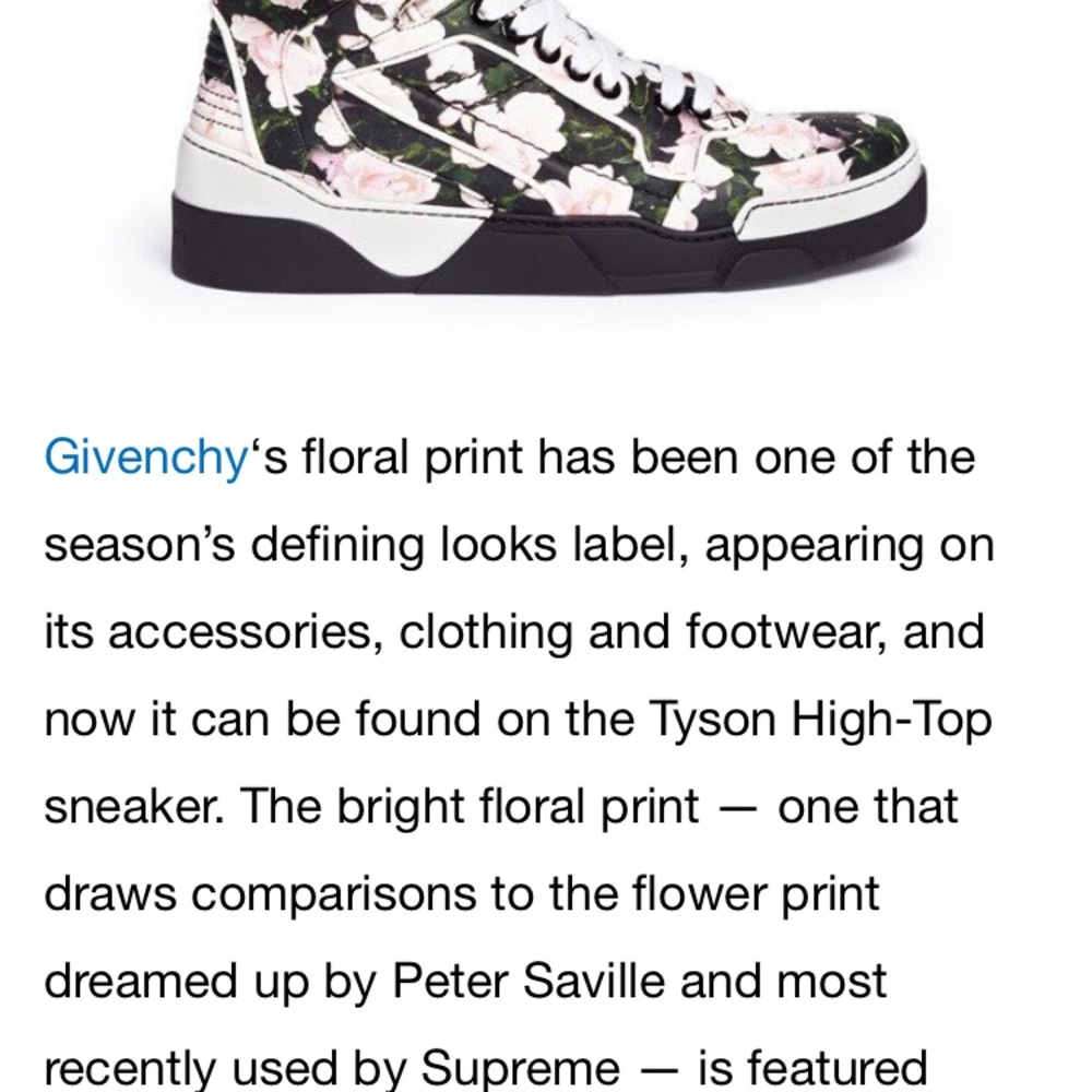 RARE Givenchy Tyson Floral Sneakers - Picture 7 of 8